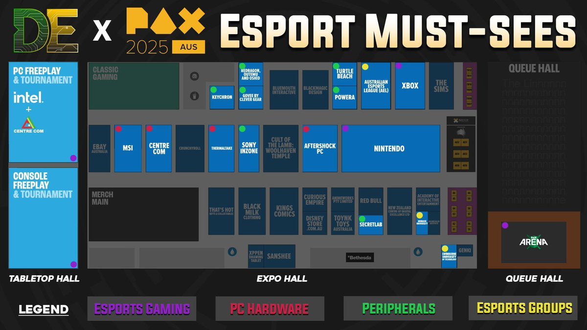 DisconnectedGG's tweet image. Want to get your Esports fix this weekend? Look no further than our curated map of must-see areas!

2 days and counting until #PAXaus!