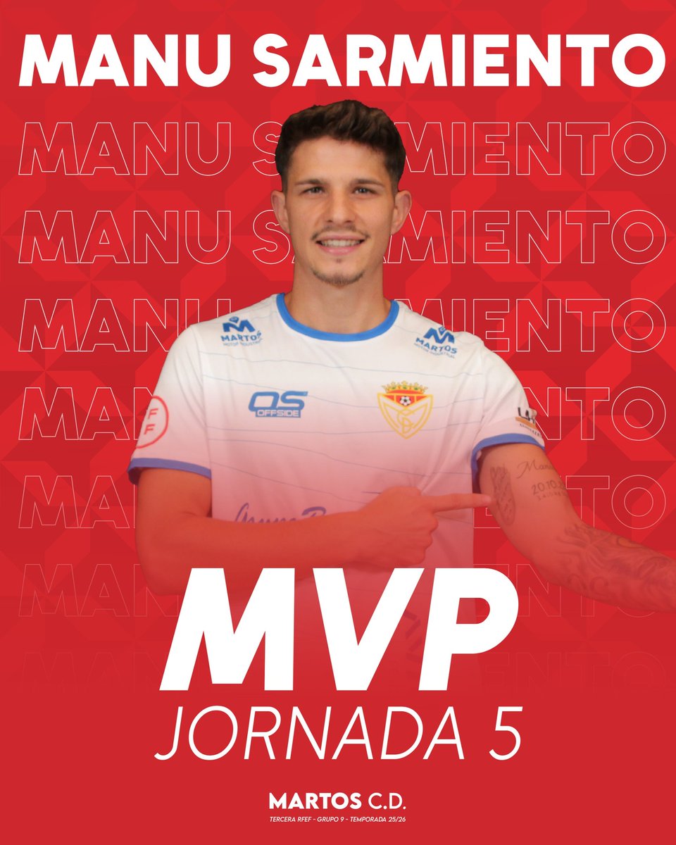 ¡Y tras la votación de nuestra afición Manu Sarmiento se convierte en MVP de la jornada 5!

¡Enhorabuena Manu!