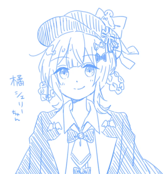 ハンシェリちゃん描きたくて公式立ち絵見てまずは練習した～(ほぼ模写のようなもの) #まのさば二次創作