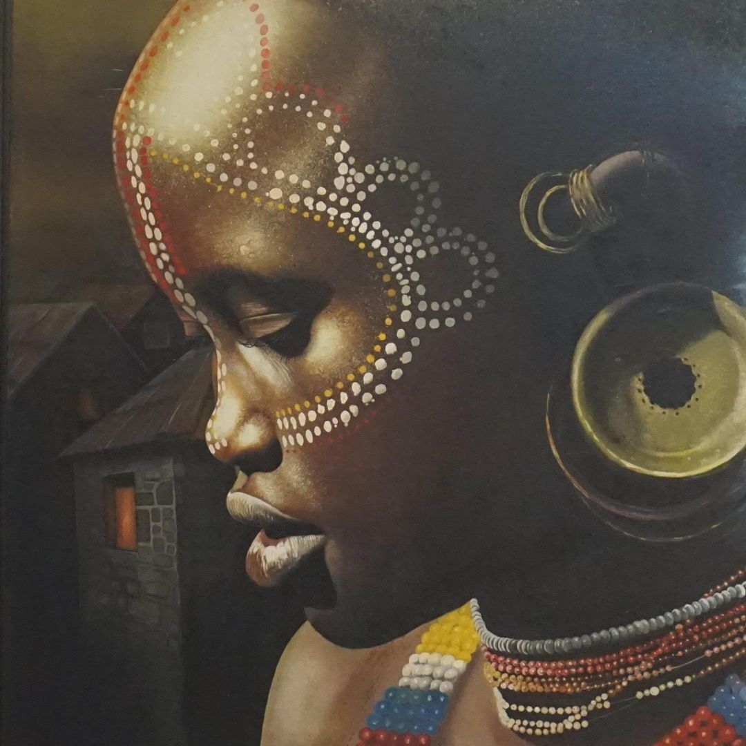 prissyjuice's tweet photo. This is a stunning piece 
This portrait celebrates heritage through bold adornments, beads, and ceremonial markings — a timeless reminder of identity and beauty.

Tap “Save” to revisit later, and DM for availability. 

#AbujaArtPlug #LimitedEdition https://t.co/MLuwog6qA2
