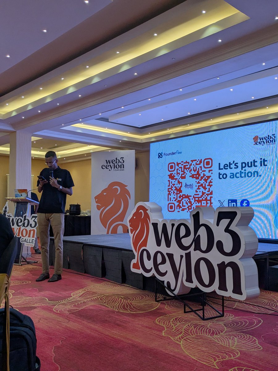 kasuncfdo's tweet photo. Exploring the future of #Web3 at #Web3Ceylon Galle 2025! Grateful for @web3ceylontour, @CeylonCash & @BybitSriLanka for bringing together creators, storytellers, and blockchain innovators to shape the future of Sri Lanka π±π°β¨ #CeylonCash #BybitSriLanka #Galle https://t.co/qoOAPL0KDd