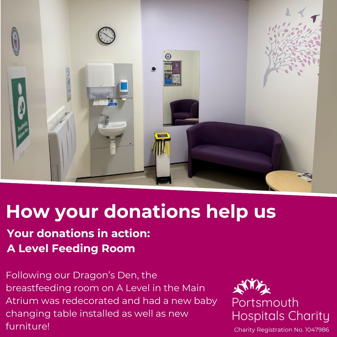 "The idea for redecorating the Baby Feeding room originally came from Abigail Lewis, one of our Senior Sisters in Critical Care. Abigail shared the idea with me, and I submitted it to the Charity's Dragon's Den competition. I'm so delighted to see how Abigail's idea has now come
