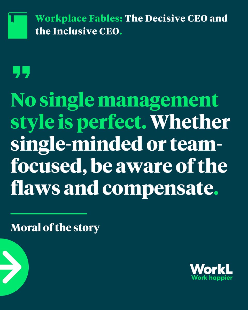 ⚖️ Decisive vs Inclusive Leadership: A Tale of Two CEOs  

In this Workplace Fable from Lord Mark Price (<a href="/LordMarkPrice/">Mark Price</a>), there are two very different leaders,  management styles and challenges to face...

Both styles led to frustration, division and eventual dismissal. Yet, the