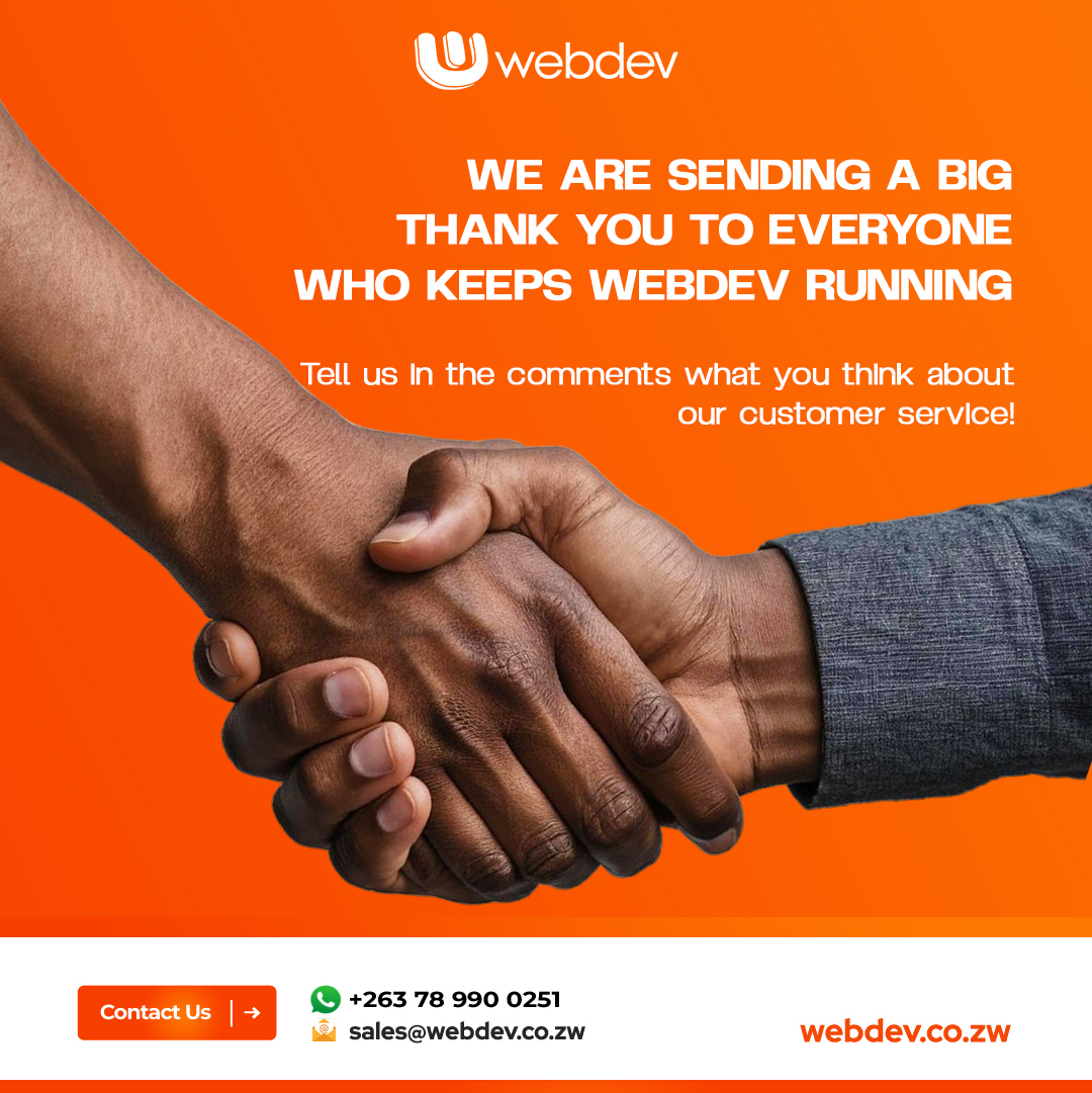 WebdevZimbabwe's tweet image. We want to hear from YOU! What do you think about our customer service? Drop your experiences, suggestions, or shout-outs in the comments below. Your feedback does not just go into a file, it helps us grow and serve you better! 📷