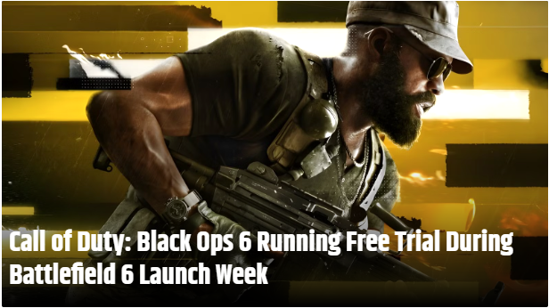 AiToday420's tweet photo. #CallofDuty : #BlackOps6  Running Free Trial During Battlefield 6 Launch Week

Ops 6 will be free for gamers to try out during Battlefield 6's launch week. The hype around EA's answer to Activision's long-running FPS franchise is undeniable, and the rivalry has seemed all https://t.co/KhOeJ1TRNI