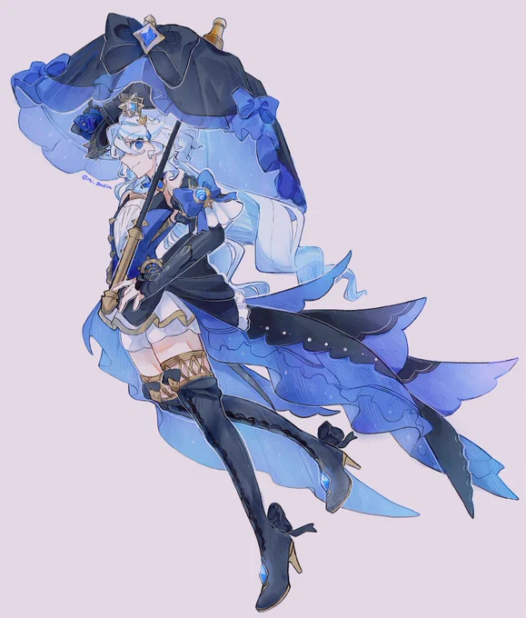 過去絵だけどお気にフリーナちゃん達