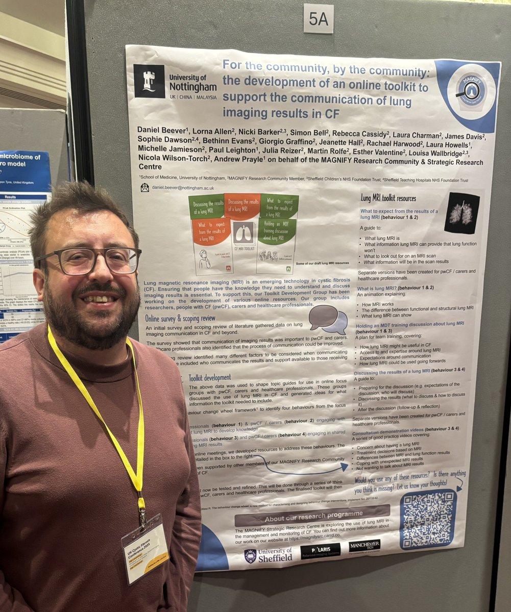 Dan_Beever's tweet image. Grateful for the opportunity to present at #UKCFC about the cystic fibrosis lung MRI toolkit we’ve been developing. We&apos;re keen to get views from the wider community on what we&apos;ve produced so far - please tell us what you think here: forms.office.com/e/yC6ksnyP2J #CysticFibrosis #MRI