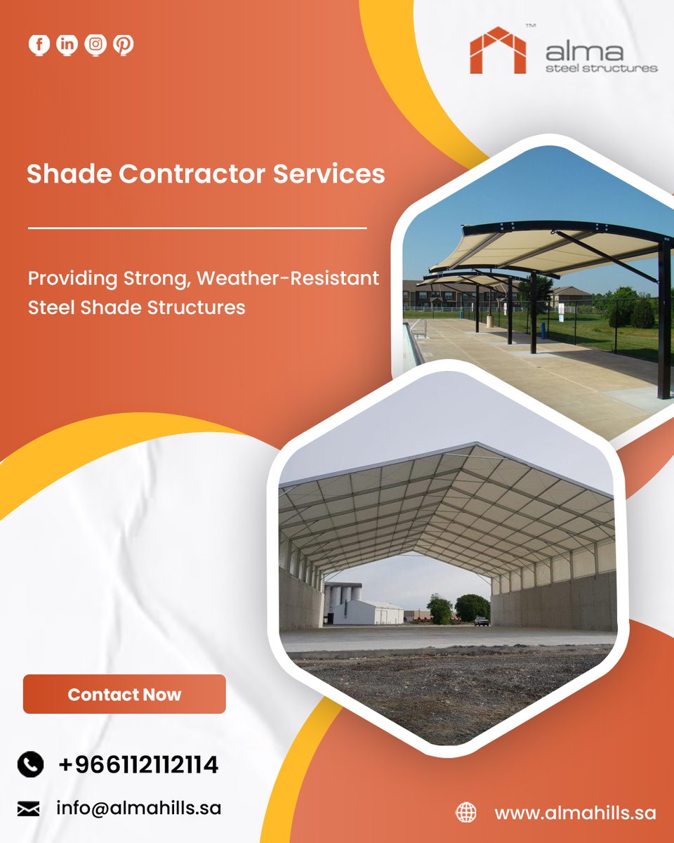 Alma__Steel's tweet photo. AlmaSteel creates durable, stylish steel shade structures built to last.
https://t.co/P89o7oLPZg

#AlmaSteel #AlmaSteelShades #SteelShadeStructures #WeatherResistantDesign #DurableSteelShades #OutdoorElegance #ModernShadeSolutions #PremiumSteelConstruction #StrongAndStylish https://t.co/hDtFaD0h2r