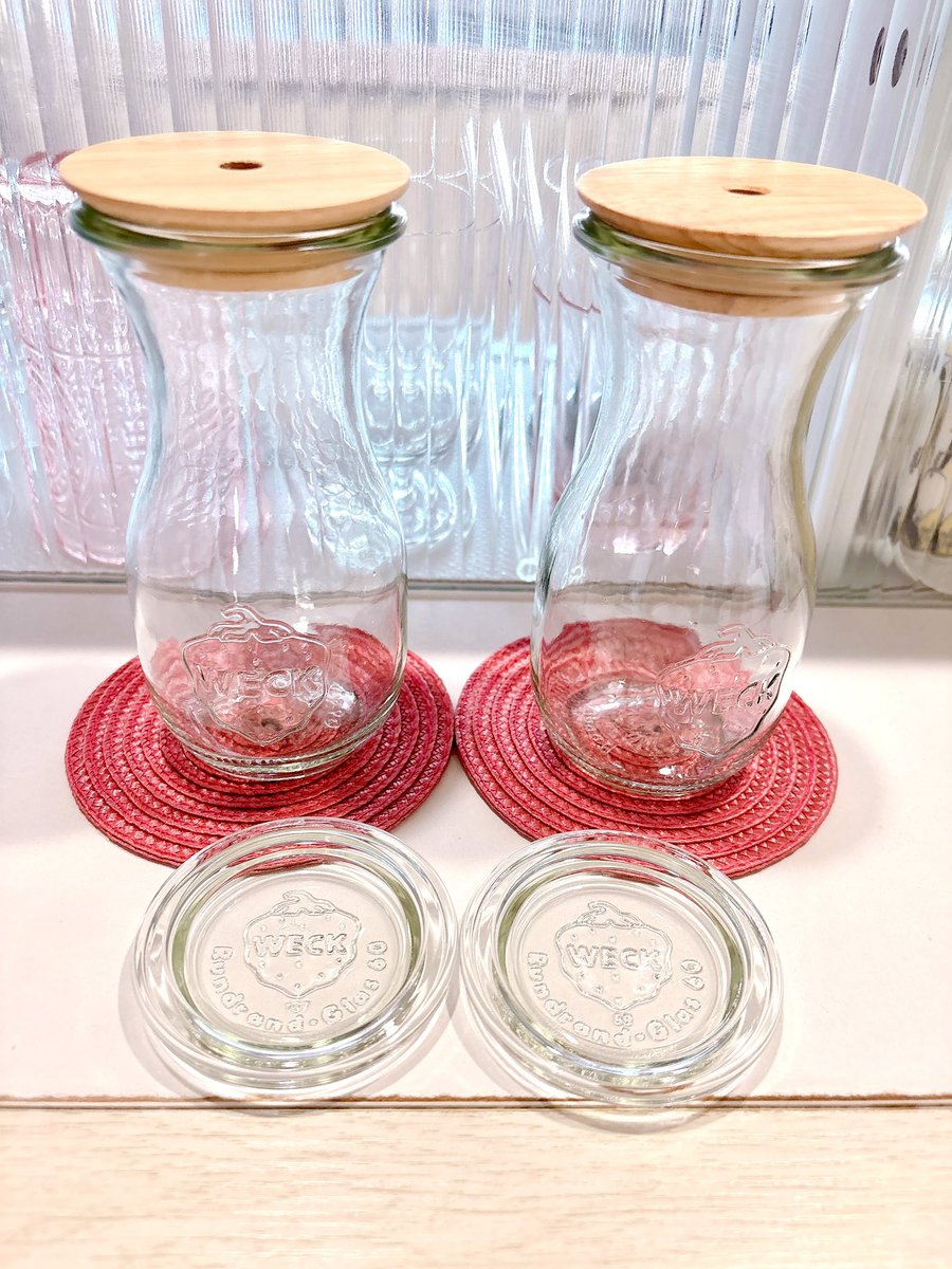 kuromii9638m's tweet image. 蓋が届いたのですよ♪早速何か飲んでみよう♡⃛♡⃛♡⃛とウキウキで、いつものガラスストローを指してみようとしたら...
通らなかった🤣🤣ストロー買ってこないと🥤なにより、蓋の方がお高いのよ！！！

#WECK