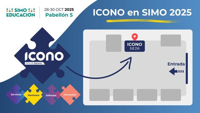 🚀 ¡Nos vemos en #SIMO2025!

ICONO te invita del 28 al 30 de octubre a descubrir las últimas novedades en EdTech

📍 Stand 5E26 – IFEMA Madrid
🎤 Charla: 29/10 – 11:30 h.
🎁 Sorteo: Acer Chromebook solo por visitarnos

🎟️ Solicita ya tu entrada signpost.eu/icono-simo-2025
