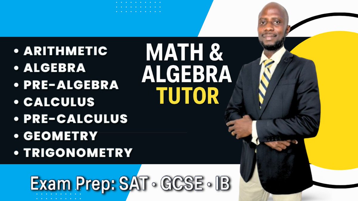 kelvin755's tweet image. 📊 Struggling with math? Don’t worry—I make Math and Algebra EASY! 🚀
Get help with homework, quizzes & exams.
👉 Click the link and let’s crush math together!
classgap.com/en/tutor/kelvi…
#MathHelp #AlgebraMadeEasy #StudySupport #HomeworkHelp #ExamPrep #MathTutor