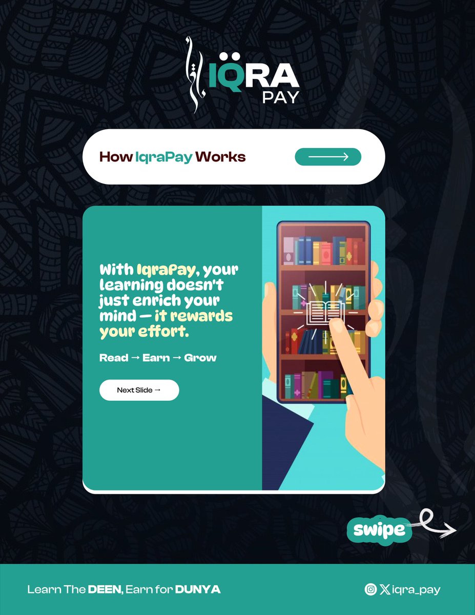 iqra_pay's tweet photo. Read → Earn → Grow

With IqraPay , learning meets reward, and knowledge becomes impact. 🌱

💬 Join the Waitlist:
👉 https://t.co/IfaZI5Oy4s

🌐 Stay Connected:
🔹 X: https://t.co/9Rg5sgfAWR https://t.co/UwUHTnc7F3