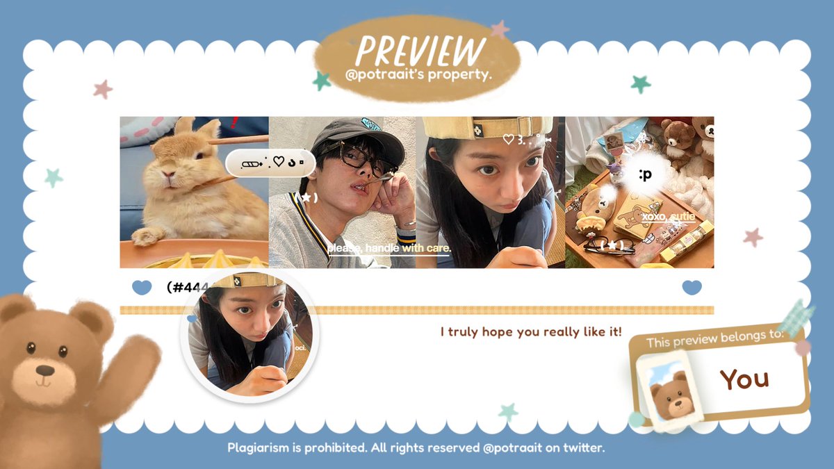 any interaction are appreciated! 🧸⭐

hai kenalan yuks sama anak baruku yg lucuk ini ^___^ katalog layout ini aku beri nama "attention!" < ngasal aja sih sebenernya soalnya egk jago bikin nama > 😭 smoga katalog ini bisa dapat banyak cinta dari kalian yaa hehe <333

#zonauang