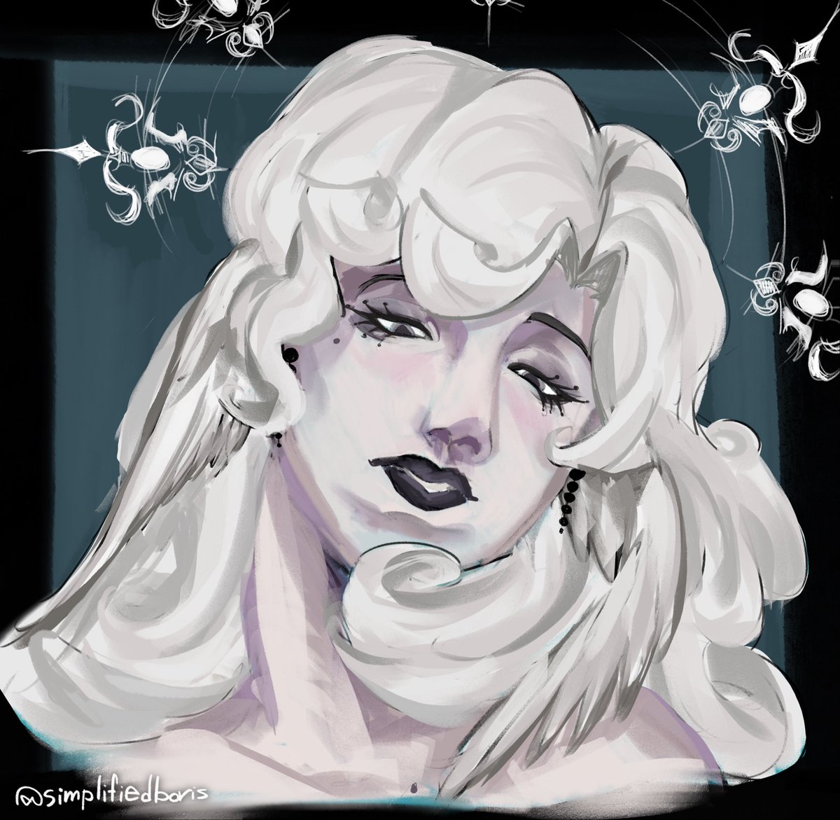 simplifiedboris's tweet image. Quick doodle 🌹🌹 (yume belongs to @recamaxxer wowaaehhh)