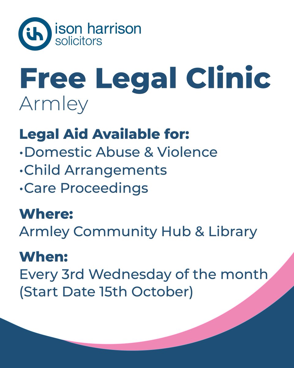 IsonHarrison's tweet photo. New monthly Legal Clinic at the Armley Community Hub &amp; Library! 🏛️

We'll be here every 3rd Wednesday of the month to provide you with expert legal support – no appointment needed. 

#LegalClinic #FreeLegalAdvice #LegalSupport #ArmleyCommunityCentre https://t.co/2kxQ5Zx6V2
