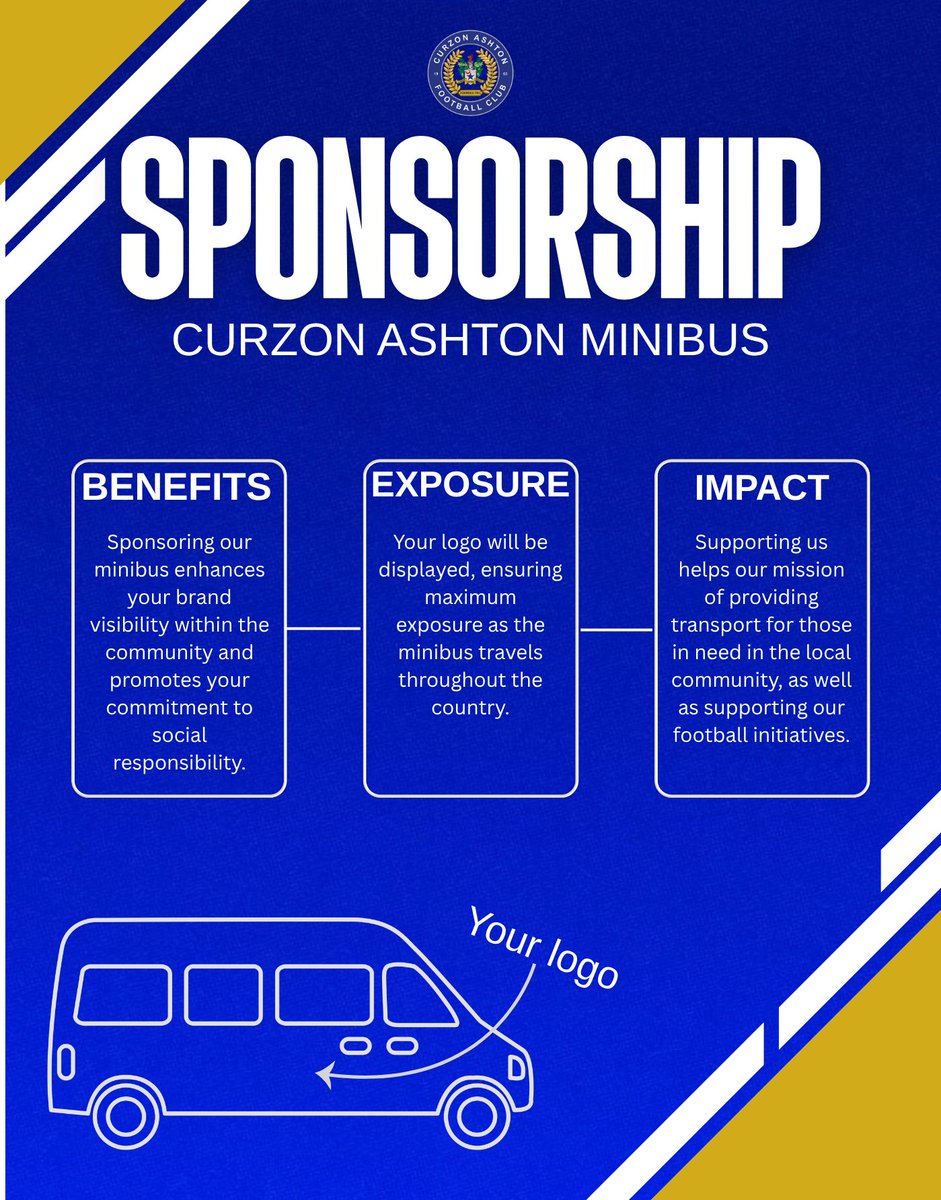 𝗦𝗽𝗼𝗻𝘀𝗼𝗿𝘀𝗵𝗶𝗽 🚌

We have an opportunity to sponsor our new 𝘊𝘶𝘳𝘻𝘰𝘯 𝘈𝘴𝘩𝘵𝘰𝘯 𝘔𝘪𝘯𝘪𝘣𝘶𝘴! 

🫵 If you or your company can help, contact: 

📧 Richard@curzon-ashton.co.uk

#UTN | #TheNash