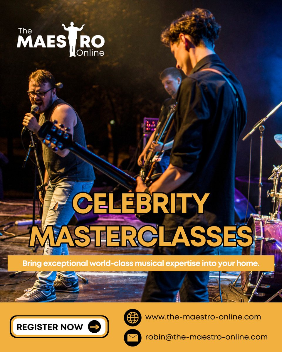 Maestro1Online's tweet image. Learn extra from legends for less than 1-1 lessons with your regular teacher. 🎶

Access masterclasses taught by elite professionals in pop, jazz, gospel, classical...
👉 the-maestro-online.com

#MasterclassMagic #GlobalMusicMentors #LearnOnline #musicmasterclass #masterclass