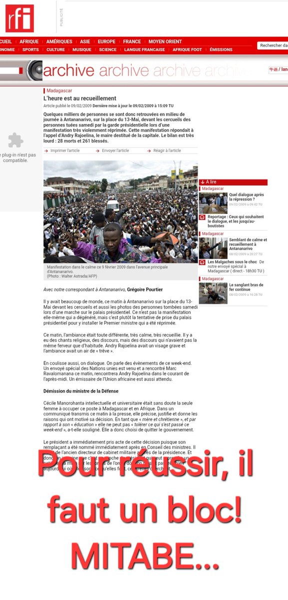 cassammamy's tweet photo. J'ACCUSE:
-@ravalomanana, #HeryR, Firaisankina.., COMPLICES de @SE_Rajoelina &amp; Ravatomanga, D'ENVOYER, en SÉPARANT les GENE Z pour être CHAIR À CANON,
-@siteny a pu casser le barrage avec un MONOBLOC M(Voir en 1972, 1991..).
-Elia RABEVAHINY fait le TOPO:
https://t.co/5qY158KXaR https://t.co/y7H2pU4JH3