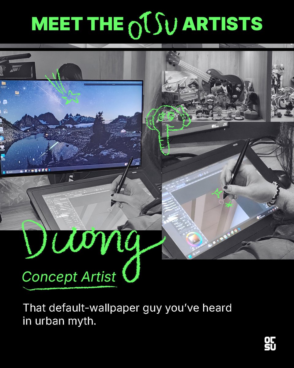 otsuanimation's tweet photo. A wallpaper might just be pixels or a mood, a reminder, a favorite. Together, they make our desks feel like ours. Here’s a peek at what keeps Otsu Labs artists company while they work.

#OtsuLabs #AnimationStudio #Animationlife #AnimationArtist #Animation #ArtistLife https://t.co/puiLLNV2i4