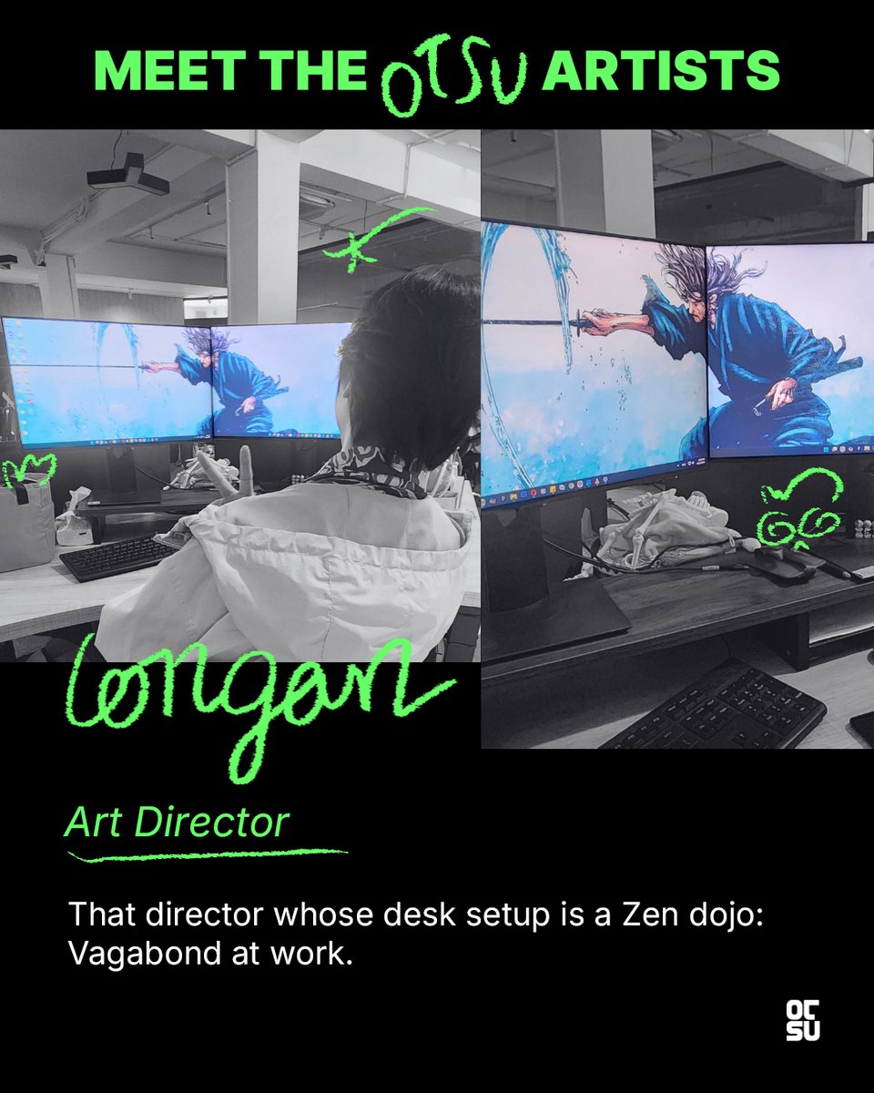 otsuanimation's tweet photo. A wallpaper might just be pixels or a mood, a reminder, a favorite. Together, they make our desks feel like ours. Here’s a peek at what keeps Otsu Labs artists company while they work.

#OtsuLabs #AnimationStudio #Animationlife #AnimationArtist #Animation #ArtistLife https://t.co/puiLLNV2i4
