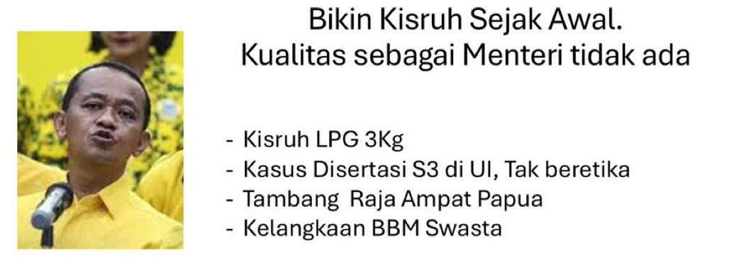GusAlit_'s tweet photo. Mestinya yth Bapak @prabowo sudah menonaktifkan / me-reshuffle mentri modelan gini sejak awal… https://t.co/l6pykUadtR