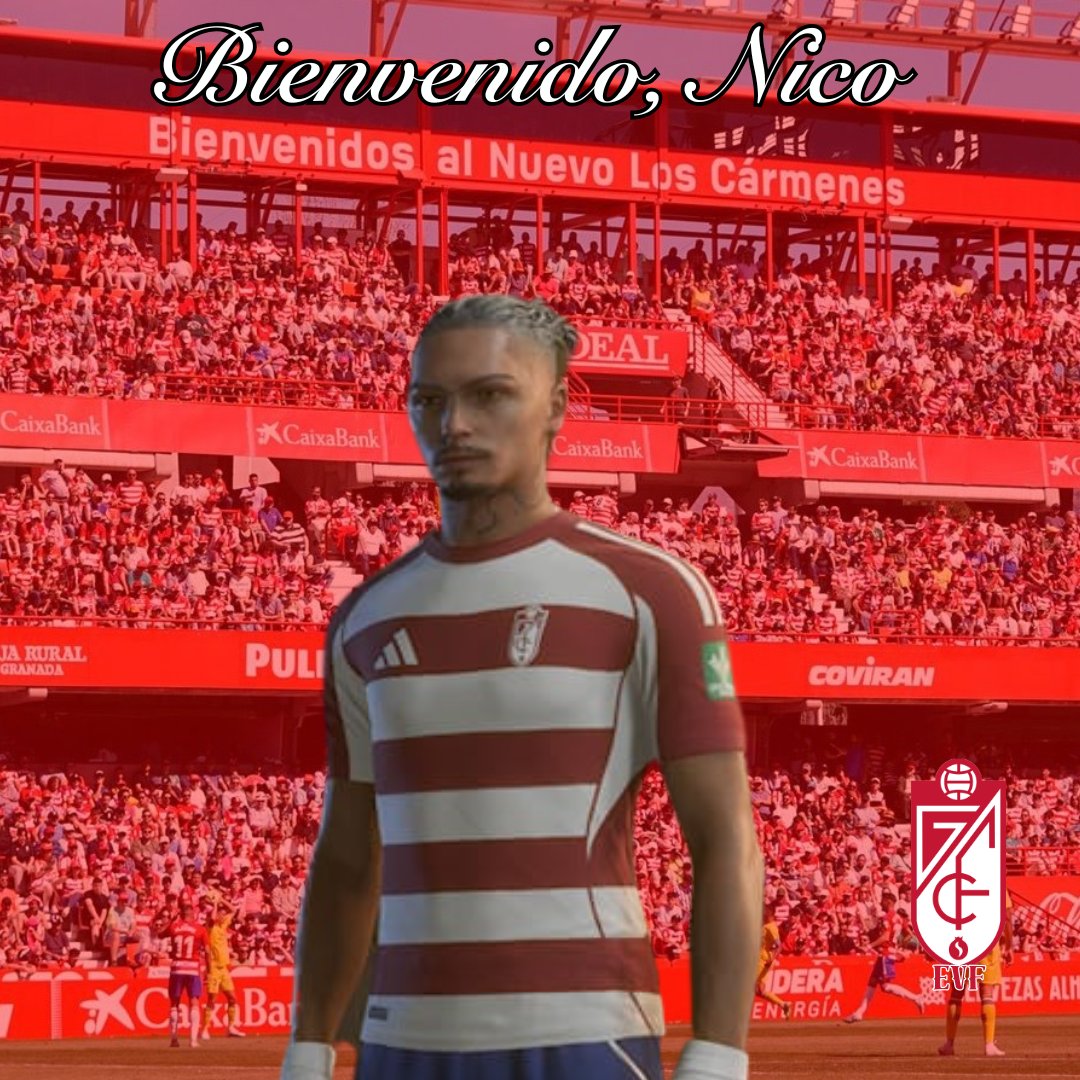 📝 Bienvenido, <a href="/NicoReyes1999/">—͟͞͞★ xReyes Jr ★ 🎩🪄</a> 

El centrocampista se convierte en nuevo jugador de #EVFGranada tras su paso por el Tottenham.

¡Bienvenido al reino de Granada!

#EternaLucha