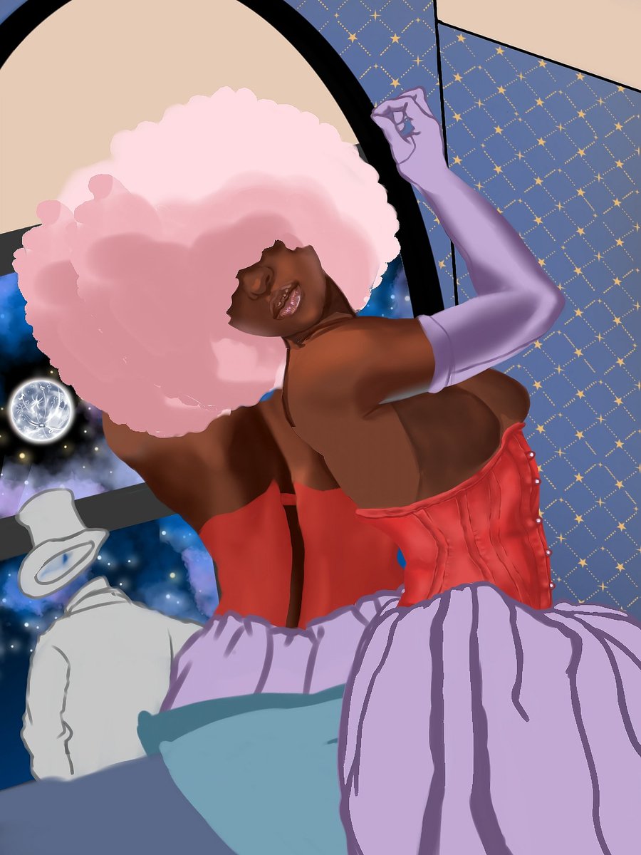 ms_mathart's tweet image. Felt unsure about the skirt, thus decided to focus on the background and her corset

#wip #art