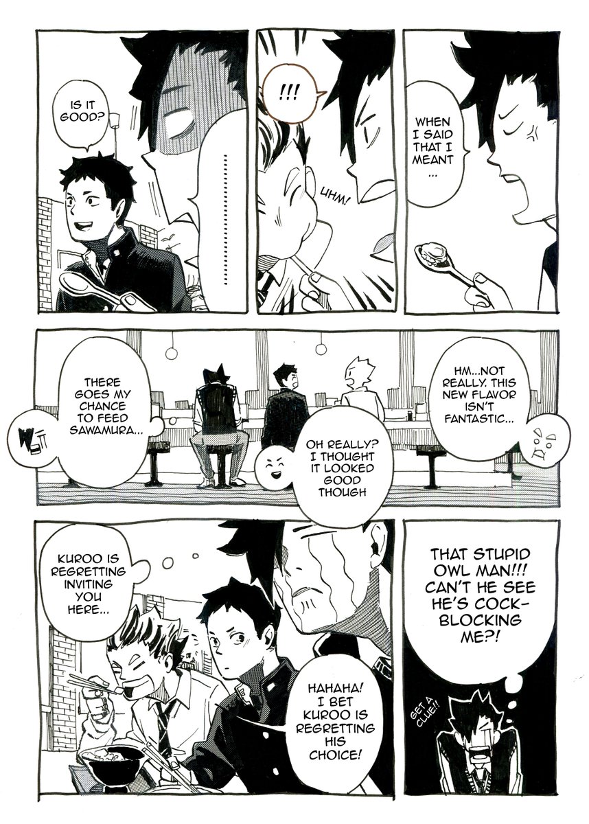 VolleyboysW's tweet photo. Sukiya Kurodai featuring Bokuto our favorite plot device. #kurodai (1/2) https://t.co/xObZCyaeH0