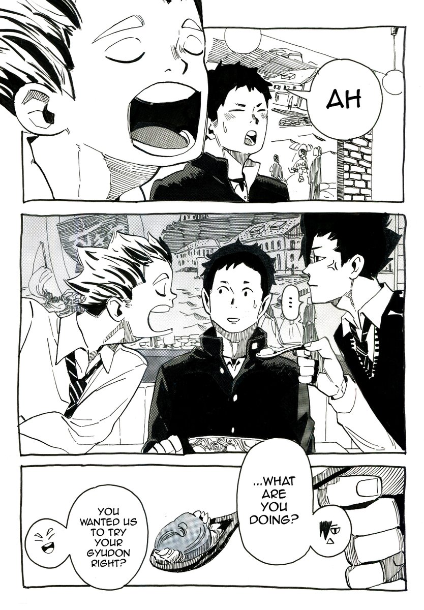 VolleyboysW's tweet photo. Sukiya Kurodai featuring Bokuto our favorite plot device. #kurodai (1/2) https://t.co/xObZCyaeH0