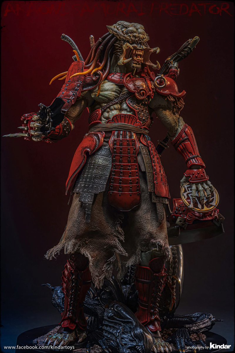 S_U_works's tweet image. 【Alien vs. Predator - 1/6th scale Akaoni Samurai Predator Collectible Figure Blogger Photos】
#竹谷隆之　#鬼木祐二
#Predator #AVP #HotToys