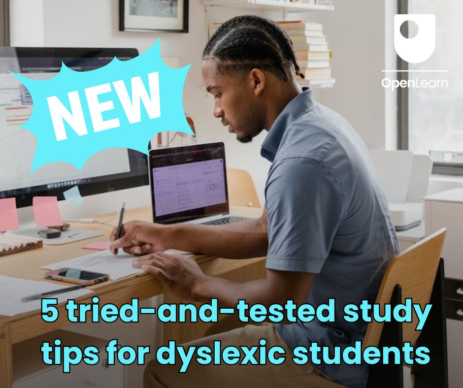 OUFreeLearning's tweet image. Studying with #dyslexia can sometimes feel overwhelming, so this new article outlines 5️⃣ practical strategies to make studying more effective, less stressful, and more suited to the way you work best:

🔗 ow.ly/gpAv50X8kML

#DyslexiaAwarenessWeek