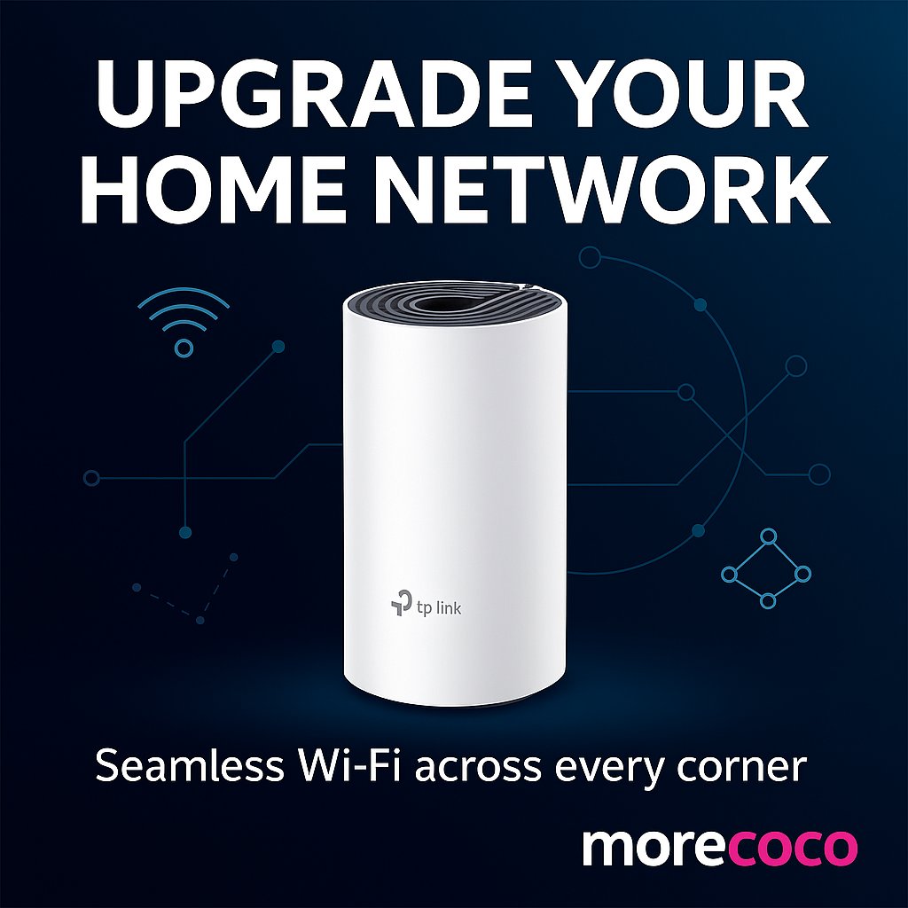 Morecoco_store's tweet photo. No more Wi-Fi dead zones.
Mesh Wi-Fi = full-home coverage that just works.
👉 https://t.co/9L2wiCOoDB
#MoreCoCo #MeshWiFi #Networking #TPLink https://t.co/FQTMqlmNYC