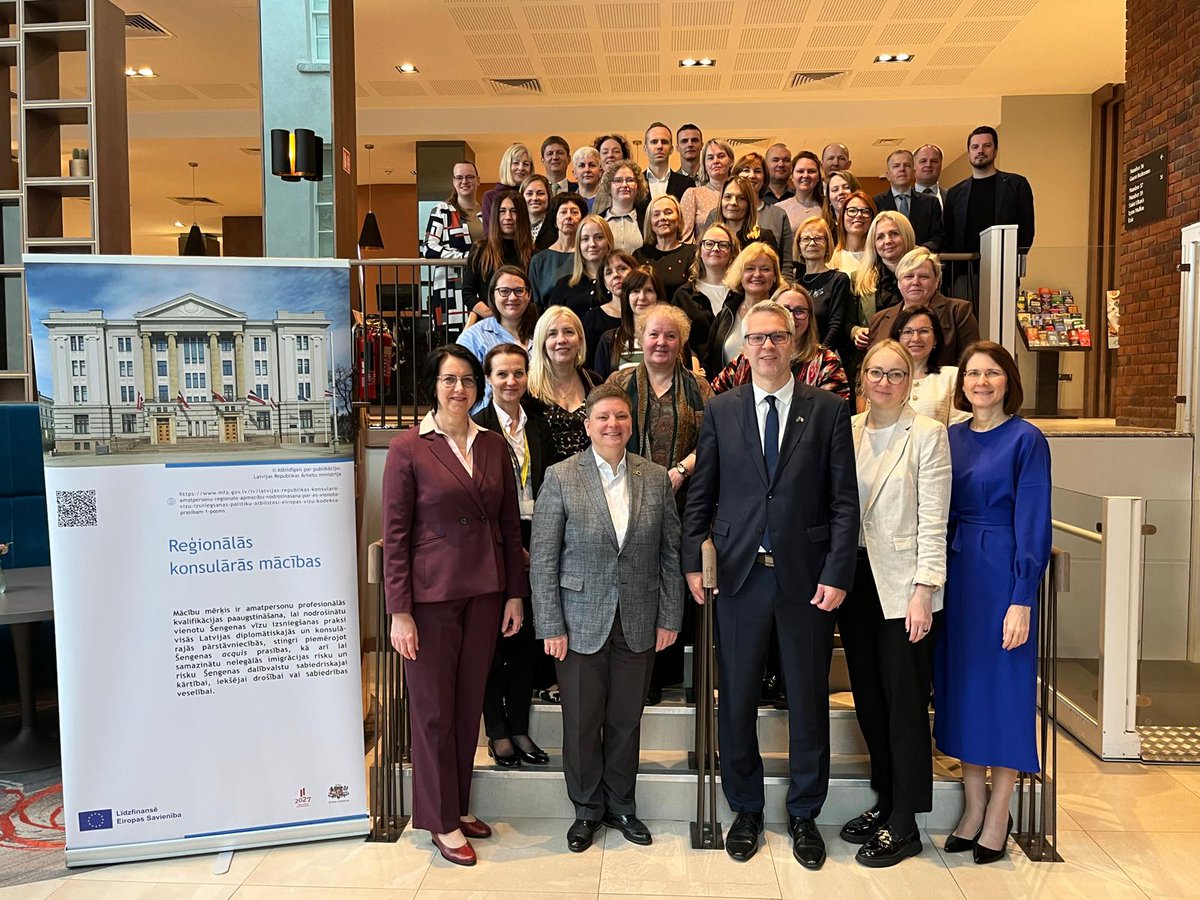 8. un 9. oktobrī Dublinā norisinās ikgadējās Latvijas 🇱🇻 diplomātisko un konsulāro pārstāvniecību ārvalstīs amatpersonu mācības 🧑‍🎓 vīzu jautājumos.

Konsulārās amatpersonas no 2⃣2⃣ Latvijas pārstāvniecībām mācībās īpaši pievērsīsies:
✅ nelegālās migrācijas shēmu atpazīšanai;
✅