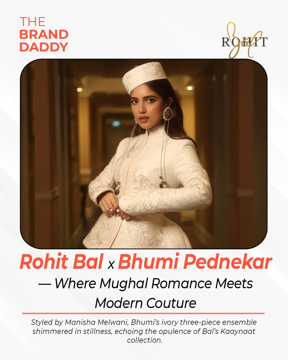 thebranddaddy_'s tweet image. When royalty meets runway.
Bhumi Pednekar turns muse for Rohit Bal’s Kaaynat Collection, radiating Mughal-inspired opulence in an ivory three-piece masterpiece.

#RohitBal #BhumiPednekar #KaaynatCollection #ModernCouture #IndianLuxury #TheBrandDaddy #MughalElegance #IvoryEnsemble