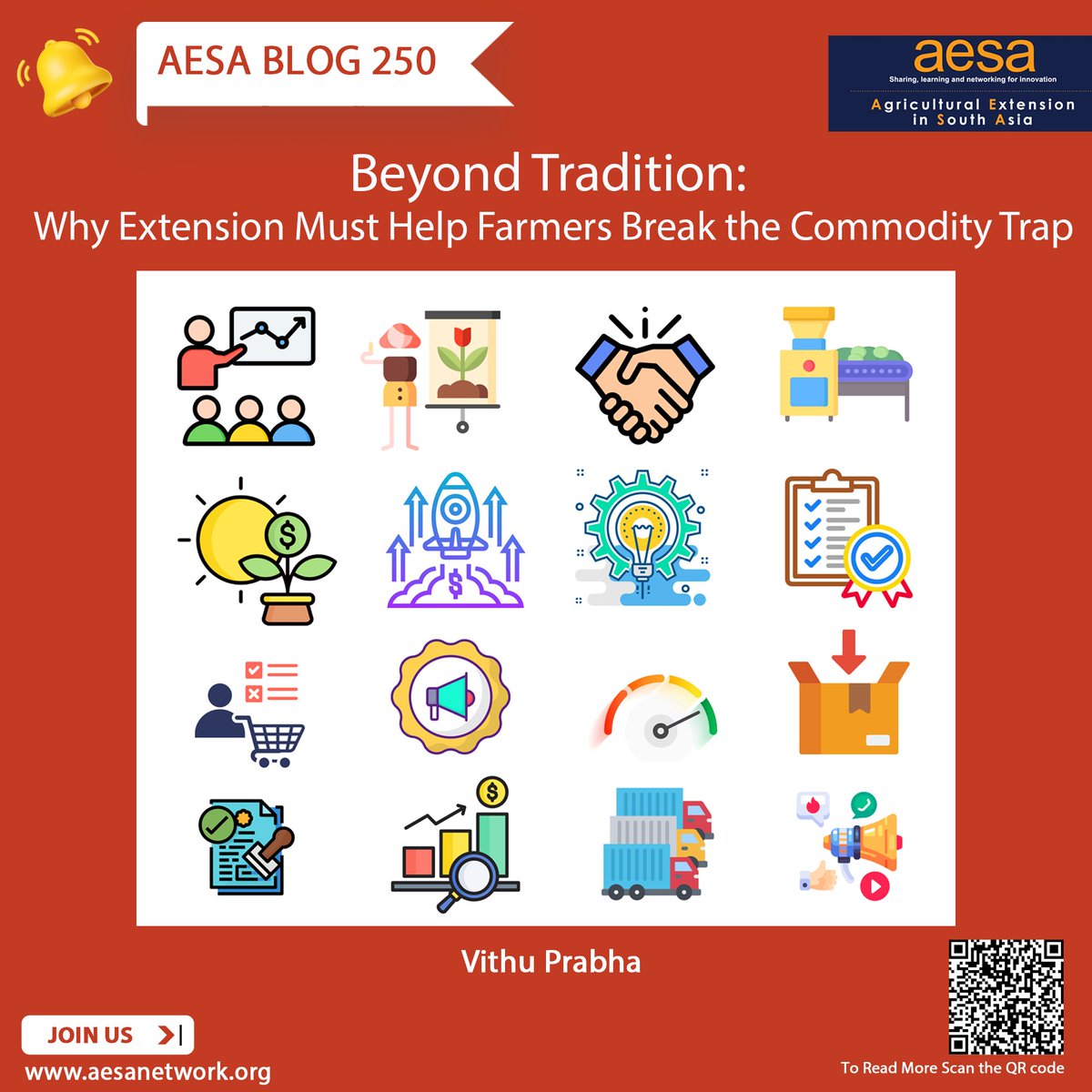 AESA_Network's tweet image. 🎉 AESA’s 250th blog is out!

Too many small food producers are stuck in the “commodity trap” — producing the same goods for limited markets.

Learn more 👉 aesanetwork.org/beyond-traditi…

#AESA #AgExtension #RuralDevelopment #AgriEntrepreneurship #FoodSystems