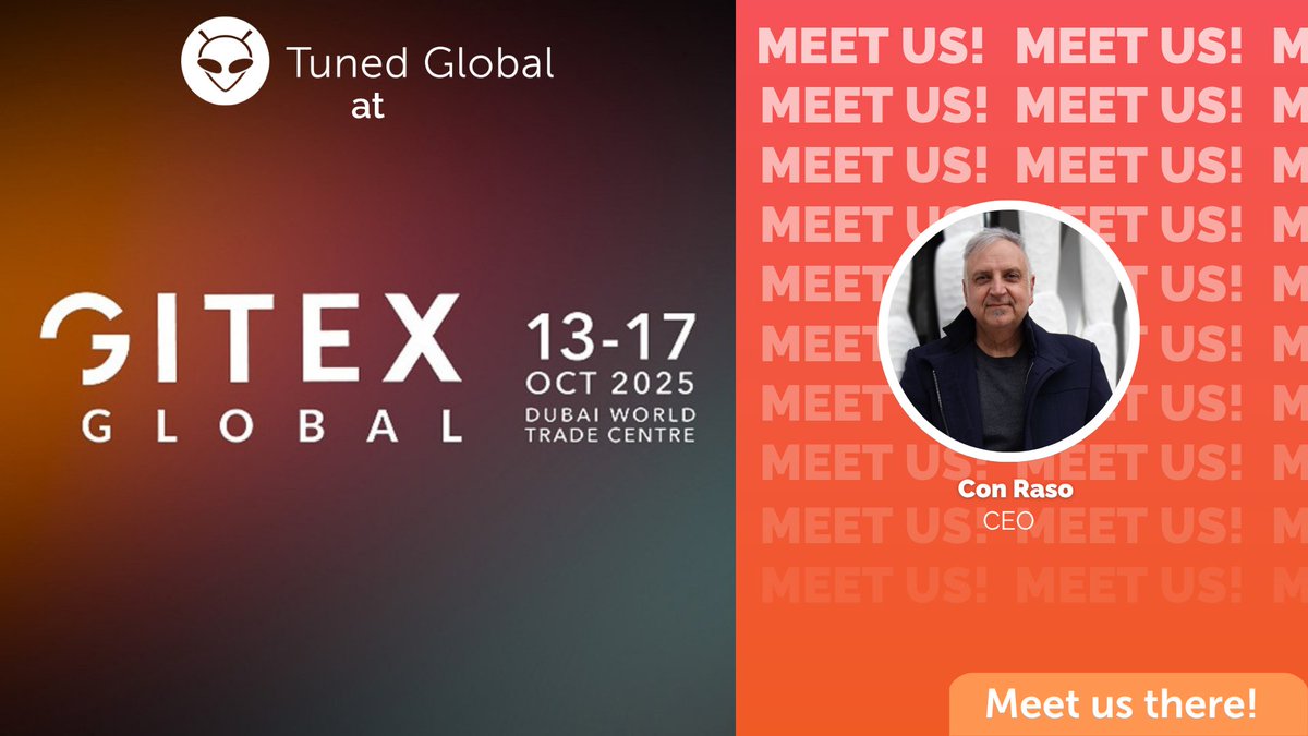 tunedglobal's tweet image. Let’s meet at @GITEX_GLOBAL!
@tunedglobal CEO @ConRaso will be in Dubai for a few days of meetings. Let’s connect!
It’s time to bring Music in the Tech world, build engaging strategies and capitalise on the power of your audience!
#MusicBusiness #TechTalks #GITEX #TunedGlobal