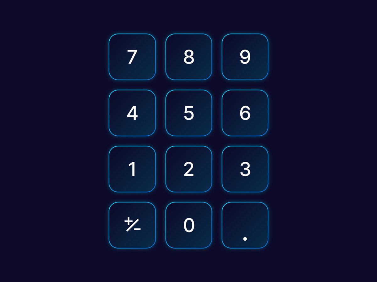 HalilCelik_hc's tweet image. Calculator Numeric Keys Design