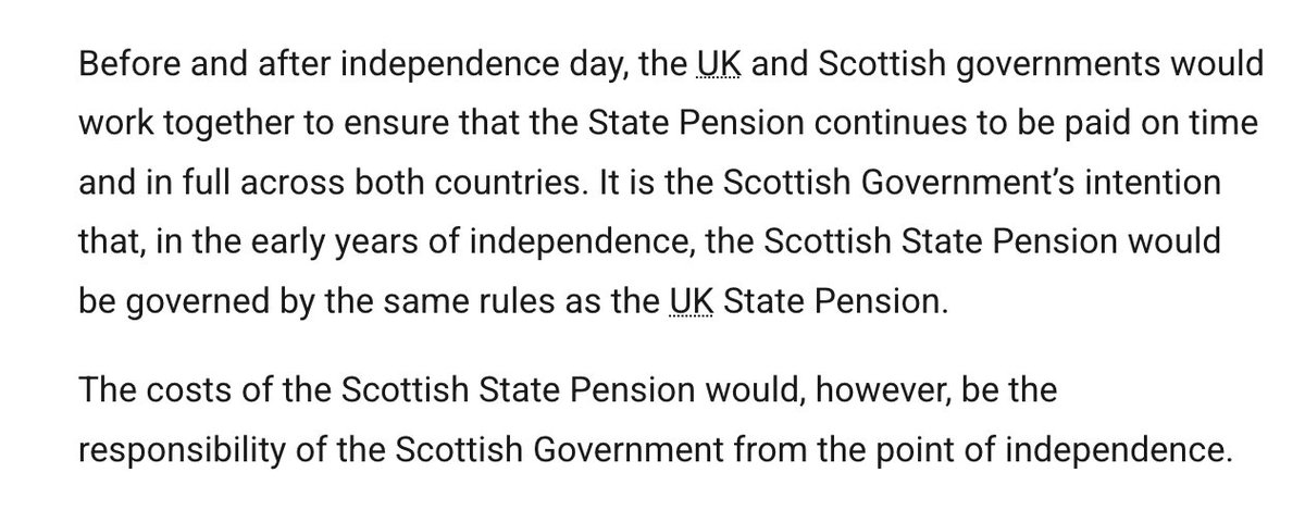 alexmassie's tweet photo. Still, to be fair to them, they do at least stick a knife into the beliefs cherished by all the Pension Truthers out there. The UK will not be paying Scottish state pensions. https://t.co/JdJkMKQ5uK