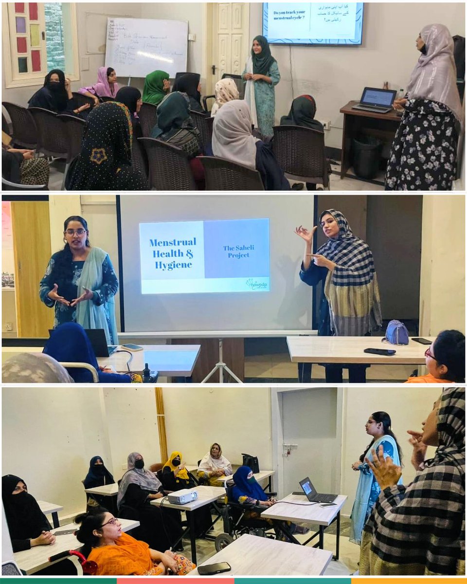 Under the #SaheliProject, #NOWPDP conducted Menstrual Health &amp; Hygiene sessions across Karachi, Islamabad, Lahore, Hyderabad &amp; Sujawal—empowering women and young girls with disabilities through awareness, dialogue &amp; dignity. 

#APartNotApart #InclusiveHealth #BashamoolPakistan