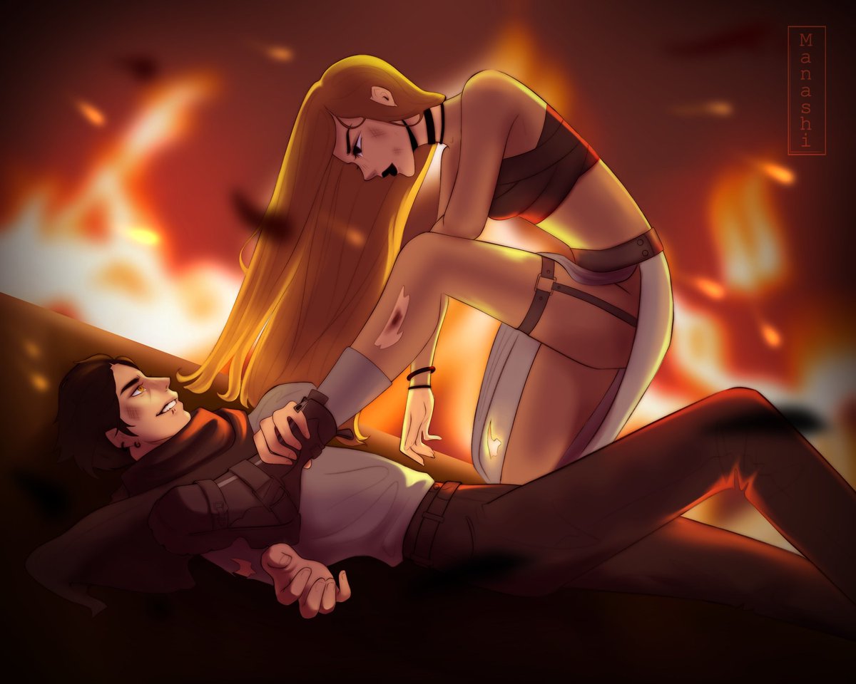 - Who are you ?! 
Any #artmoots who want to burn with us ? 🔥✨️
#drawing #ocart