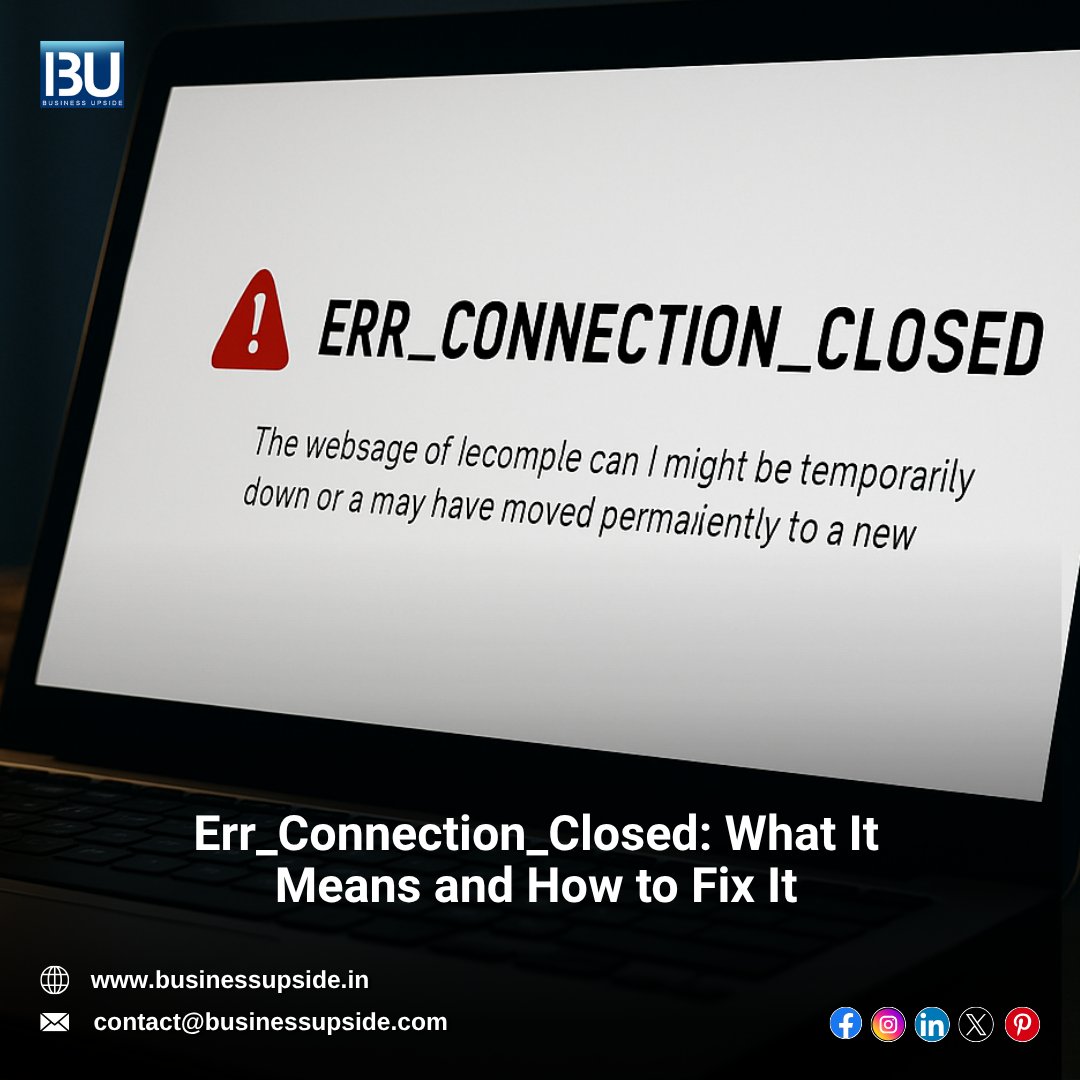 BusinessUpside1's tweet image. 😫 Frustrated by mysterious browser errors like ERR_CONNECTION_CLOSED while working or browsing?
💡 Pro Tip: Even small fixes can save you hours of lost productivity!

Read the full guide now at: businessupside.in/err_connection…   

#techblog #businessupside #err_connection_closed