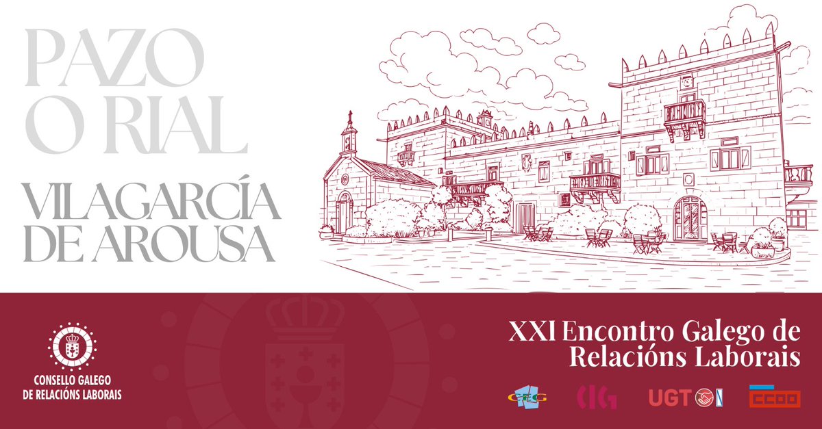 🌟 Esta é a imaxe que escollemos para representar o #XXIEncontroGalegoDeRelaciónsLaborais.

🏰 O Pazo O Rial (Vilagarcía de Arousa) captura a esencia das Rías Baixas e ofrece un marco ideal para un evento que de seguro será moi enriquecedor e frutífero.

⏳ Cada día falta menos!