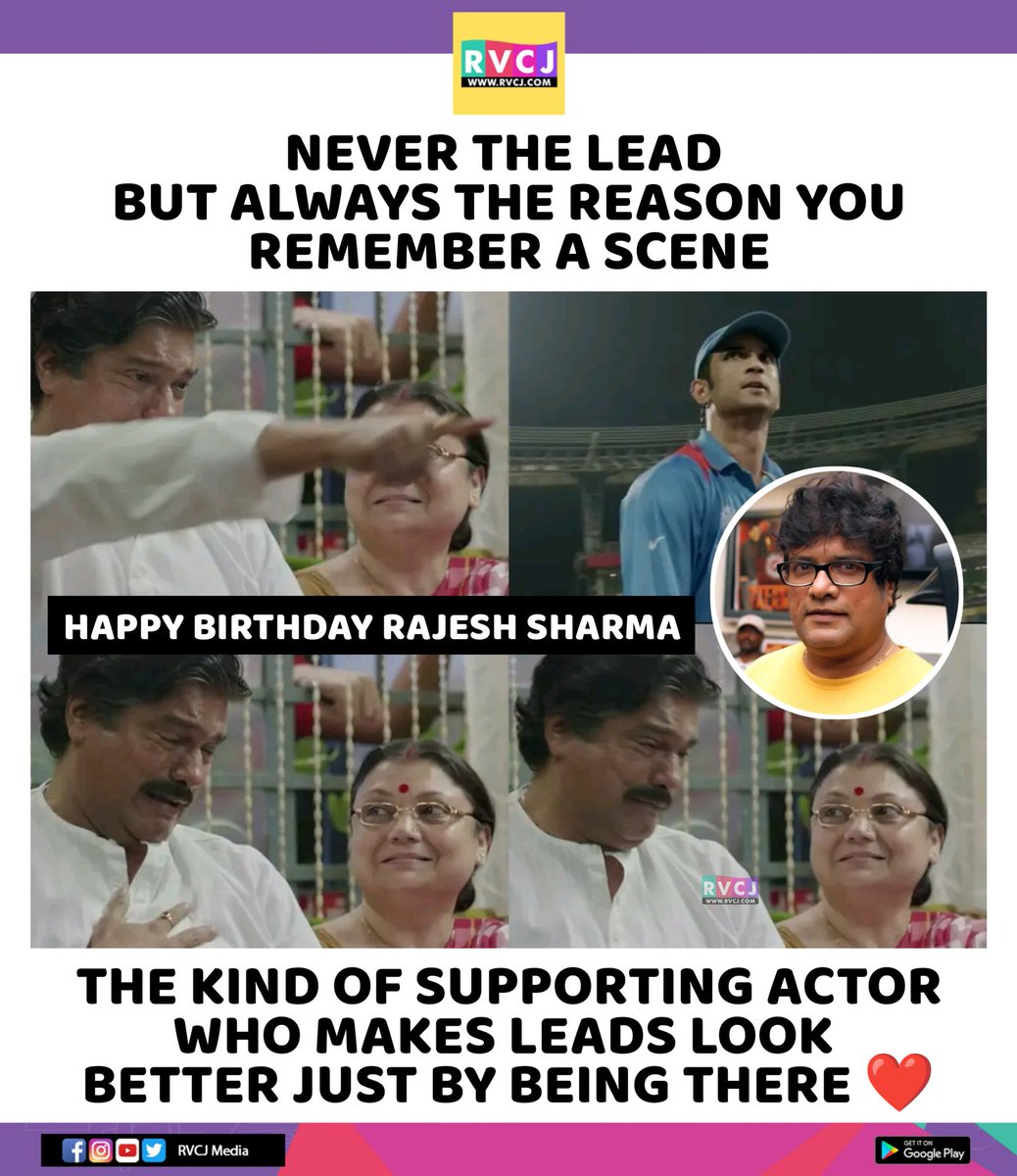 rvcjmovies's tweet image. Happy Birthday, Rajesh Sharma 

#rajeshsharma #msdhonitheuntoldstory