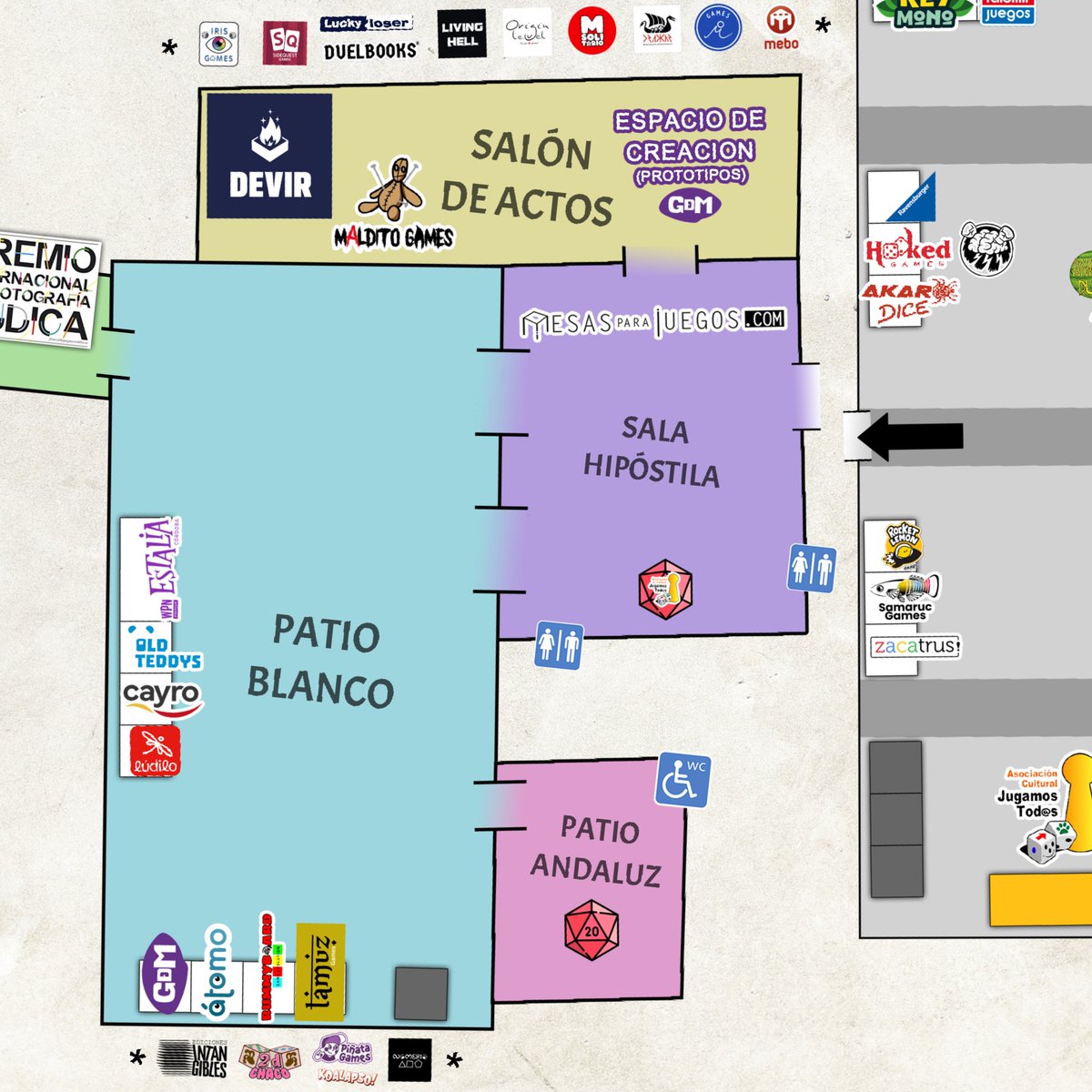 FJuegosCordoba's tweet photo. El MAPA DEL FESTIVAL

Desde este viernes a las 19h, que abrimos, al Lunes 13, a la 19h que nos vamos, os esperamos con los brazos abiertos y miles de juegos para compartir mesa con quién se pase por el Palacio de la Merced

Comenta y mueve este post para que se entere más gente❤️ https://t.co/pY0rlnYzt9