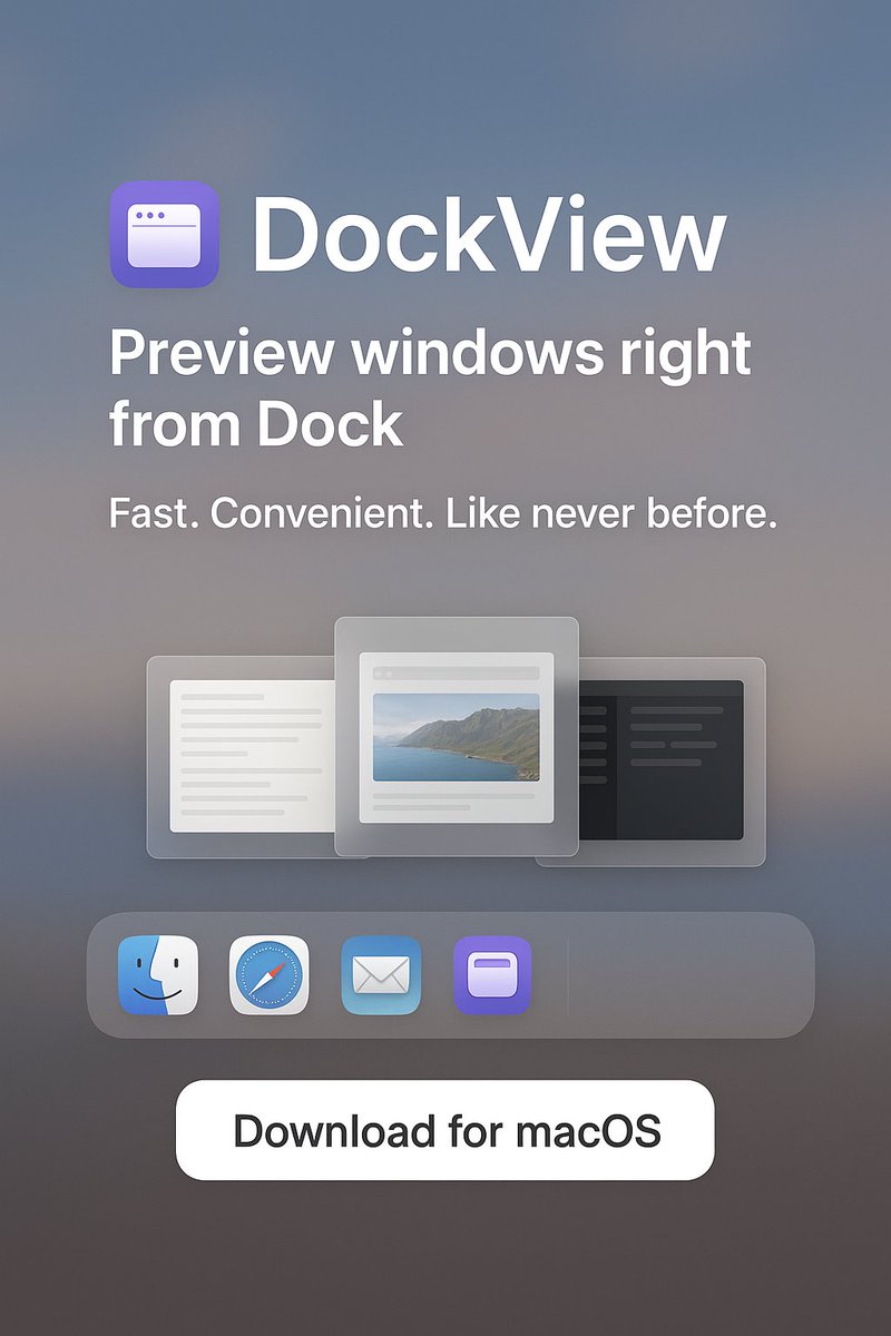 ActiveDockApp's tweet image. Preview all windows of an app by hovering over its Dock icon.
#mac #MACOS #AppleEvent
noteifyapp.com/dockview/