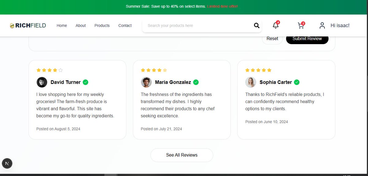 GM ☀️

Yesterday’s mission was a success — favorites feature ✅

Today we’re speedrunning reviews, wiring everything to the backend so users can finally drop their thoughts on products 💬

Let’s build 🧠💻

— Prime Codes

#buildinpublic #webdev #reactjs #nodejs #ecommerce