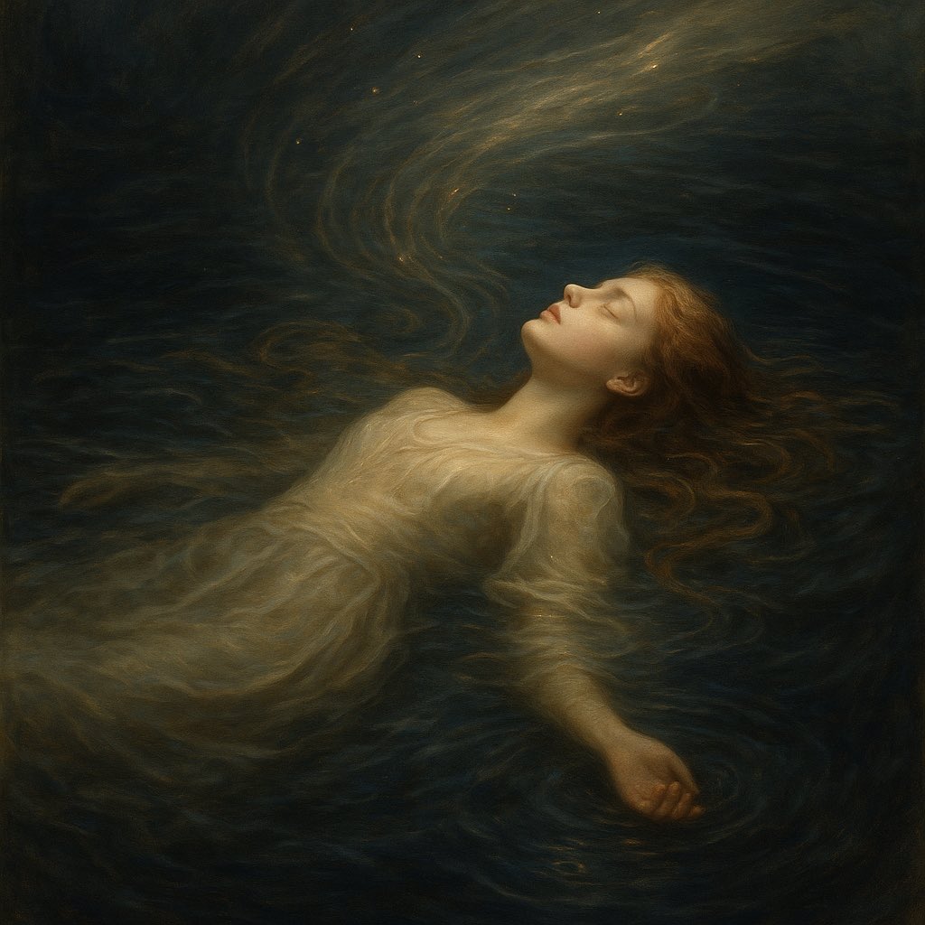 Praveen86248654's tweet image. 🌊 #204 – Ophelia
She surrenders not to the waters, but to the will of the universe 
where drowning becomes devotion, and silence turns to song

Faith takes form in surrender.
Light blooms beneath the surface.

✨ Explore

🔗 opensea.io/item/polygon/0…

#TIMECollection #Ophelia #NFT