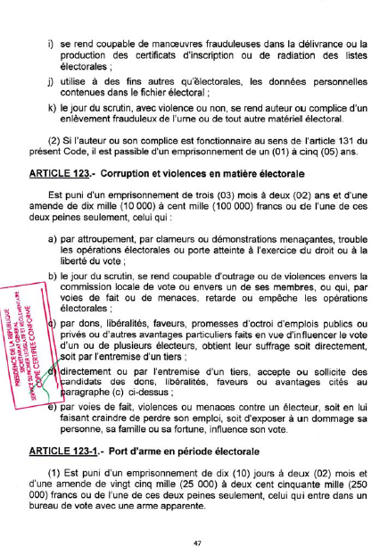 jtchoufang's tweet photo. #Thread
Du cadre légal en vigueur en matière pénale, sur les #élections au #Cameroun.
Au moment où on rapporte des faits d'interpellations (affiches arrachées), voici un rappel de ce que dit la loi portant code pénal, sur les délits électoraux.
#Vote237
https://t.co/bmDzv6pgRK https://t.co/cAoerhQFWB