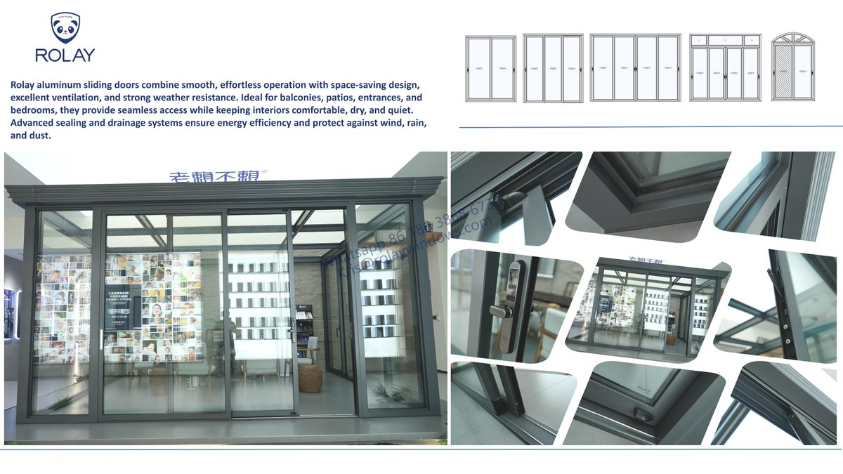 ZhouKris88485's tweet image. ROLAY slim sliding doors — smooth sliding, secure locking, and wide glass views.
Ideal for villas, balconies &amp;amp; garden spaces.
Factory-direct aluminum door supplier for the Middle East.
👉 rolaywindows.com
#slidingdoor #aluminiumdoor #factorydirect #SaudiArabia #UAE #Qatar