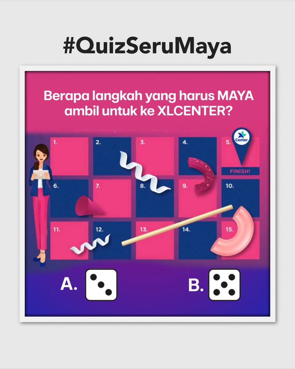 myXLCare's tweet photo. ✨ G I V E A W A Y ✨

🙋‍♀️Hai hai! Maya balik lagi bawa HADIAH SALDO GOPAY buat Teman Maya nih!
Yuk join #𝗤𝘂𝗶𝘇𝗦𝗲𝗿𝘂𝗠𝗮𝘆𝗮 dan menangkan hadiahnya!💸✨

👉 Cara ikutannya, Cek di bawah ini ya: https://t.co/VyX0LRs3OX